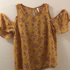 Off the shoulder flower blouse